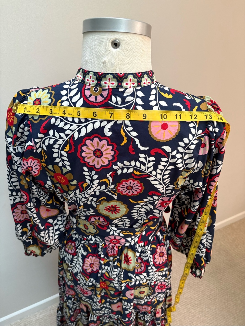 Boden Navy Maxi Dress with Pink and Yellow Floral Print - Picture 4 of 7